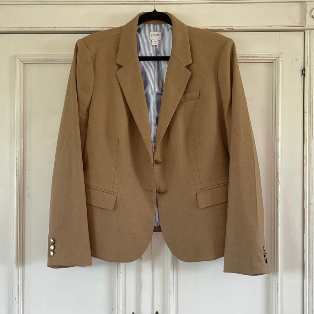 J. Crew camel Schoolboy Blazer